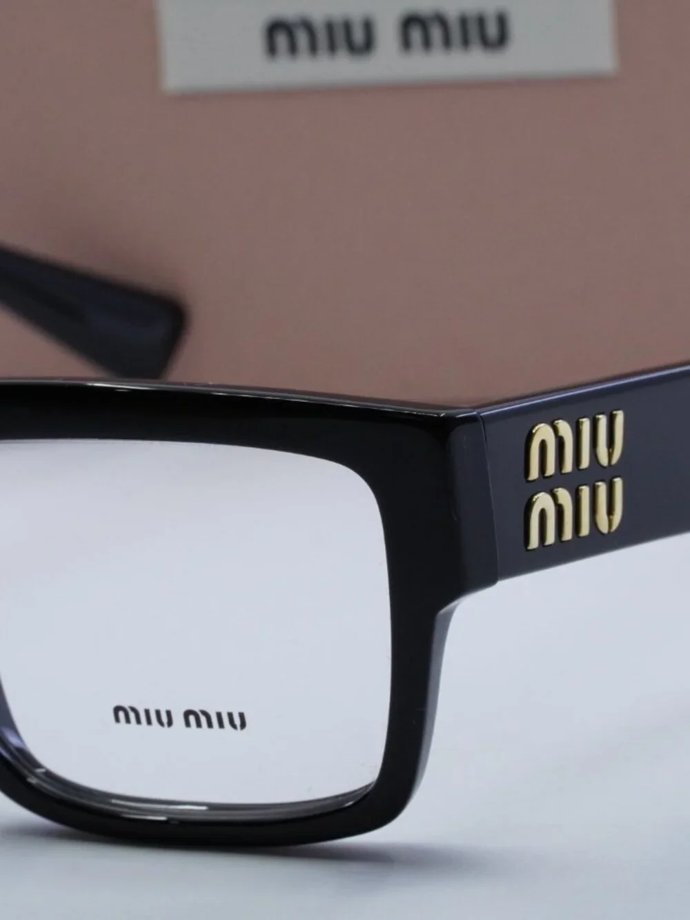 Miu Miu MU02XV 1AB1O1 Rectangle Eyeglasses – Black 54mm